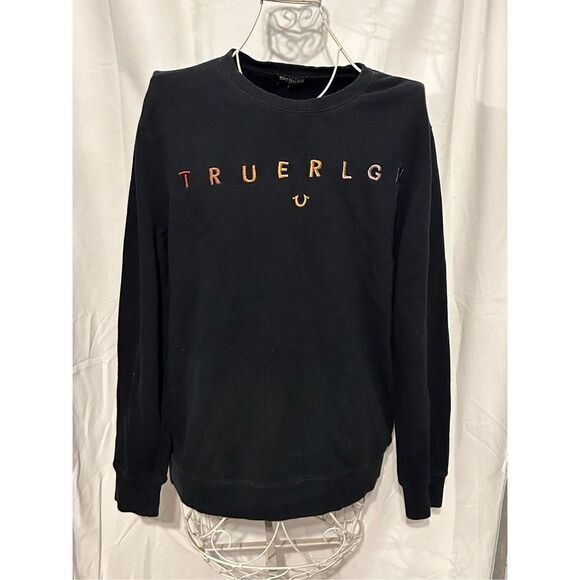 GOOD CONDITION TRUE RELIGION Embroidered True RELIGION Cotton CREWNECK SWEATSHIR - Picture 1 of 5